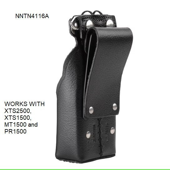 NEW Leather carry case  2.5 inch swivel belt loop for XTS2500 XTS1500 NNTN4116A0