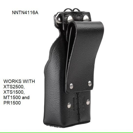 NEW Leather carry case  2.5 inch swivel belt loop for XTS2500 XTS1500 NNTN4116A0